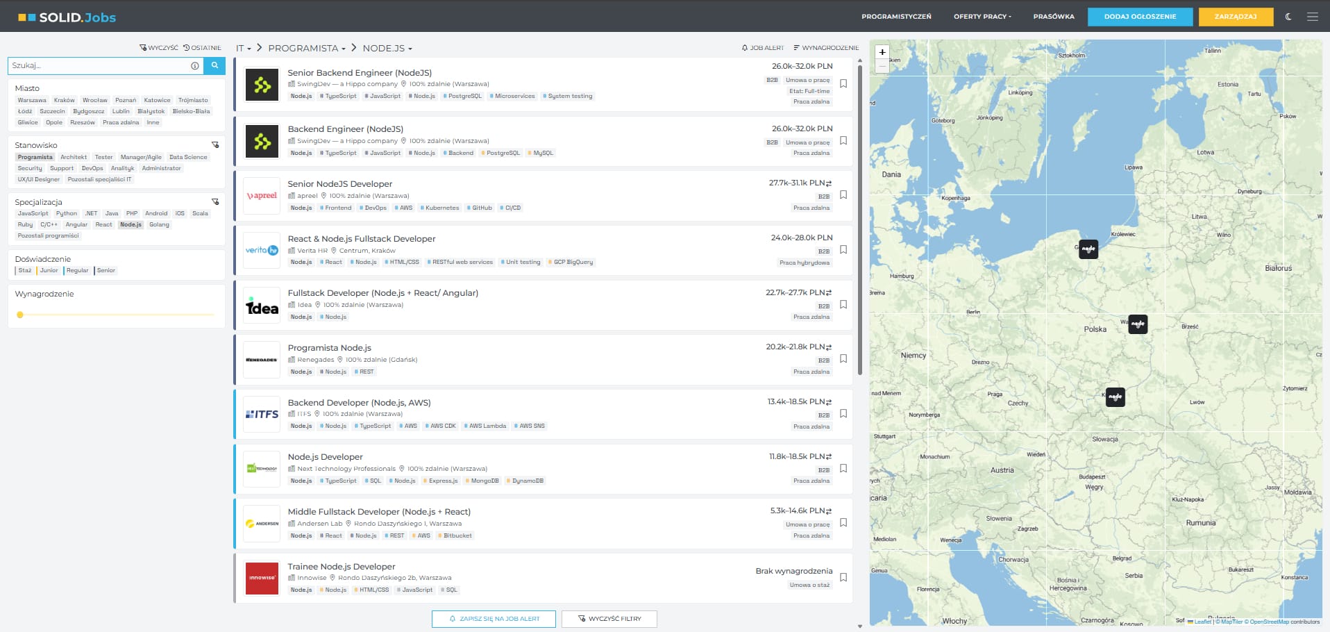 SOLID.Jobs – jak znaleźć dobrze płatną pracę z jawnymi widełkami w Polsce